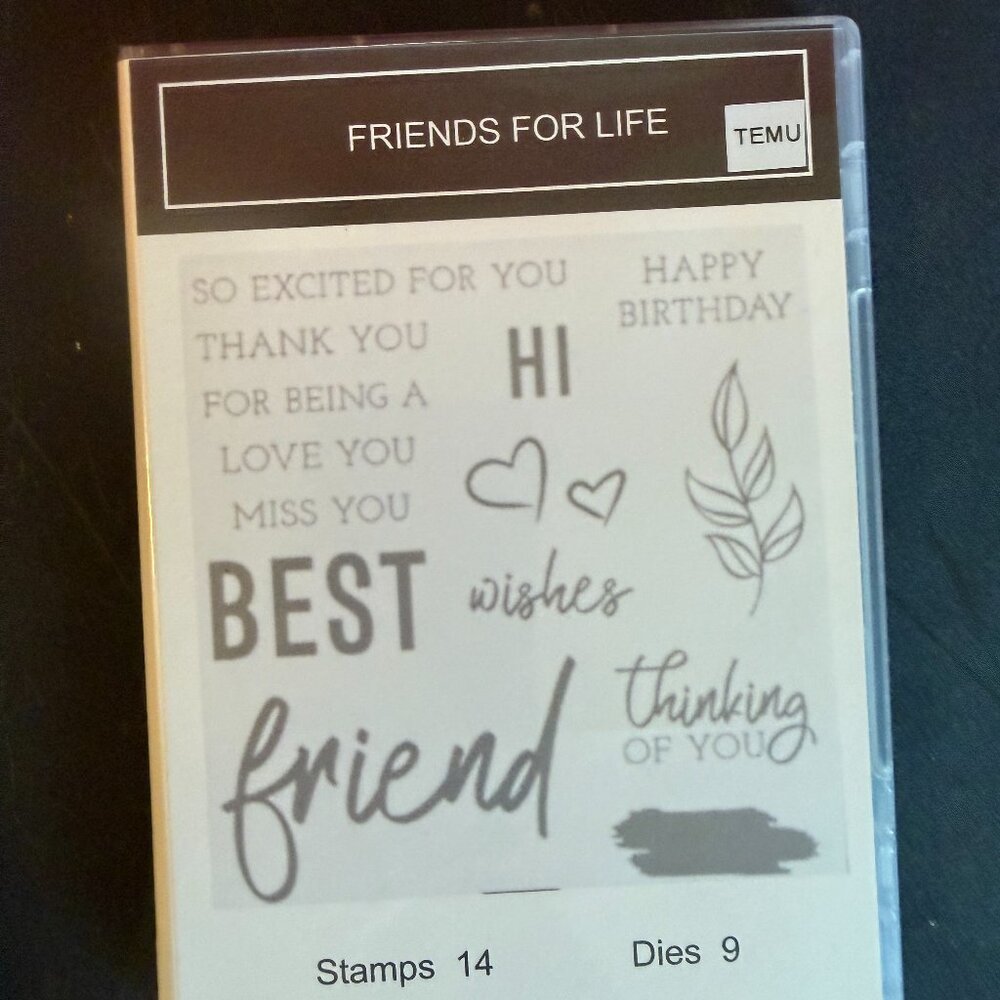 Temu Stamps and Dies Friends for Life
